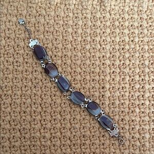 Elegant Silver and Purple Bracelet